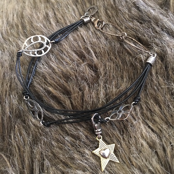 Silpada Charm 925 sterling leather cord bracelet - Picture 6 of 11